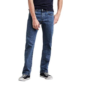 Levi's Jeans 501 Original Fit para hombre (también disponibles en tallas grandes y altas), lavado a la piedra medio, 36 W x 32 L | Tuloimportas.com