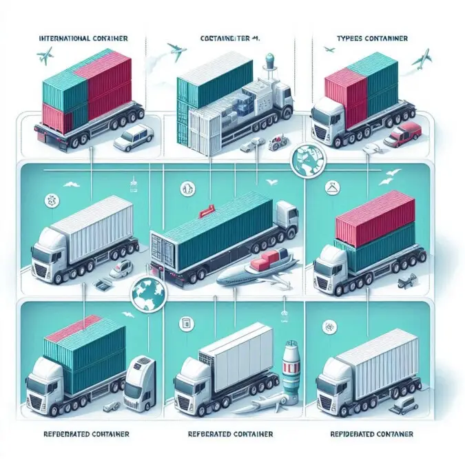 a diagram of a truck with containers