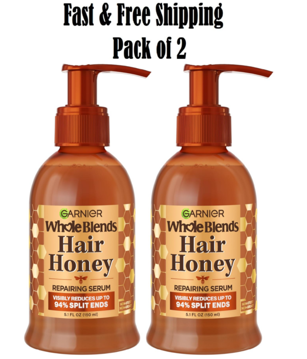 Garnier Whole Blends Honey Treasures Hair Honey Repairing Serum 5.1 Fl Oz, 2-Ct | Tuloimportas.com