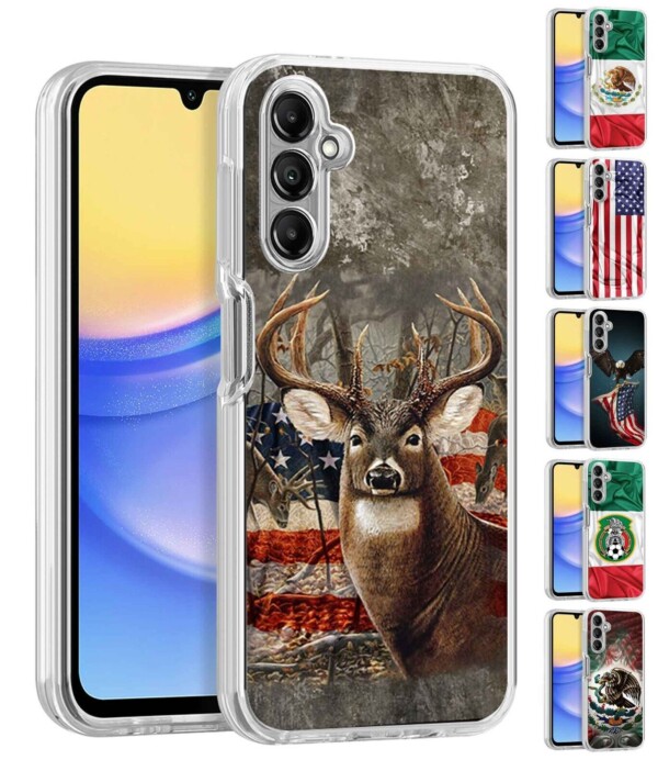 For Samsung Galaxy A14 A15 A25 A35 5G - Flag Design Impact Drop Proof Cover Case | Tuloimportas.com