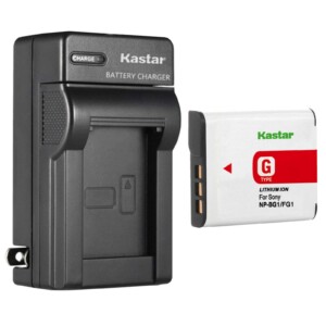 Kastar - Paquete de 1 batería NP-BG1 y cargador de pared de CA de repuesto para Sony Cyber-shot DSC-H55, Cyber-shot DSC-H70, Cyber-shot DSC-H90, Cyber-shot DSC-HX5, Cyber-shot DSC-HX5V, | Tuloimportas.com