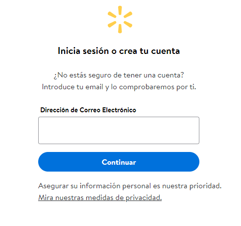 Registro en walmart