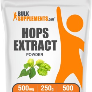 BulkSupplements,com Extracto de lúpulo en polvo - Suplementos de lúpulo, procedente de flores de lúpulo, polvo de lúpulo - Suplemento de hierbas, sin gluten, 500 mg por porción, 250 g (8,8 oz) (paquete de 1) | Tuloimportas.com