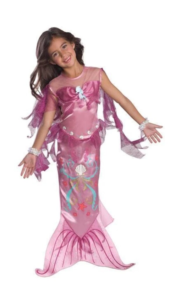 Rubie's Disfraz de sirena rosa Let's Pretend para niños, talla pequeña | Tuloimportas.com