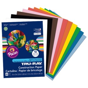 Papel de construcción Tru-Ray P103031, 10 colores clásicos, 9 | Tuloimportas.com