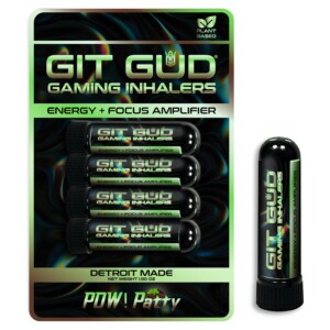 GIT GUD Nasal Stick (paquete de 4) Amplificador de energía + enfoque para rendimiento competitivo, aroma refrescante y estimulante, uso diario, portátil desechable, POW! | Reign BuddyBoss Platform