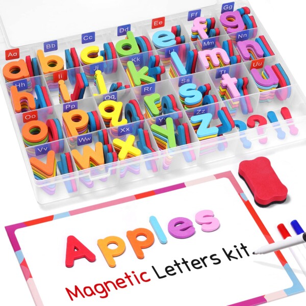 Gamenote Classroom - Juego de letras magnéticas del alfabeto, 238 piezas con tablero magnético de doble cara, letras del alfabeto de espuma para niños preescolares, ortografía y aprendizaje, coloridos imanes de nevera educativos ABC | Reign BuddyBoss Platform