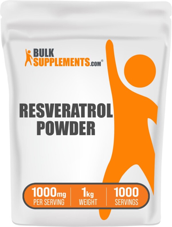 BulkSupplements,com Resveratrol en polvo - Suplemento de resveratrol, Polygonum Cuspidatum, Resveratrol 1000 mg - Antioxidante y sin gluten, 1000 mg por porción, 1 kg (2,2 lbs) (Paquete de 1) | Tuloimportas.com