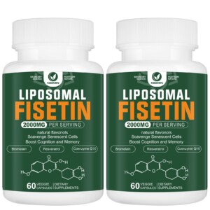 NICMIN Suplemento de fisetina liposomal, 2000 mg, 98% antioxidantes de polifenoles de fisetina pura, con quercetina, TMG y resveratrol, para un envejecimiento saludable, apoyo cognitivo, 120 cápsulas | Tuloimportas.com