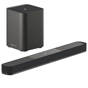 Sennheiser AMBEO Soundbar Plus Barra de sonido de 7,1,4 canales con Dolby Atmos y DTS:X con subwoofer inalámbrico Ambeo Sub de 8 pulgadas y 350 W con Bluetooth | Tuloimportas.com