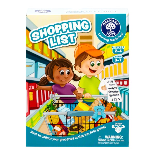 ORCHARD TOYS Juego de lista de compras: nueva carrera artística para recolectar tus compras en este divertido juego de memoria, de 3 a 7 años, de 2 a 4 jugadores