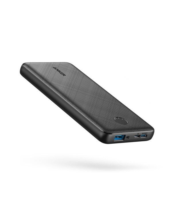 Anker Power Bank (PowerCore 10K), paquete de baterías compacta de 10,000 mAh de 10,000 mAh con tecnología de carga PowerIQ, carga de alta velocidad 5V/3A para iPhone, iPad y más (entrada y salida USB-C （Negro） ， 1 Pack)