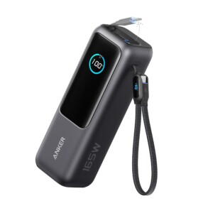 Anker Laptop Power Bank, cargador portátil de 25,000 mAsh con puertos USB-C Triple 100W para carga de múltiples dispositivos, cables incorporados y retráctiles, para la serie iPhone 16/15, MacBook, Samsung y más | Tuloimportas.com