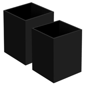 Soporte de lápiz de lápiz acrílico de 2 paquetes, soporte de cepillo de maquillaje negro de la oficina de almacenamiento de la oficina del escritorio de la oficina del escritorio Organizador de papelería | Tuloimportas.com