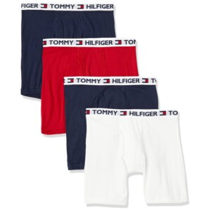 Army Hilfiger Mens Underwear 4 Pack Boxer Briefs, negro/rojo/azul marino/blanco, x-large US | Tuloimportas.com