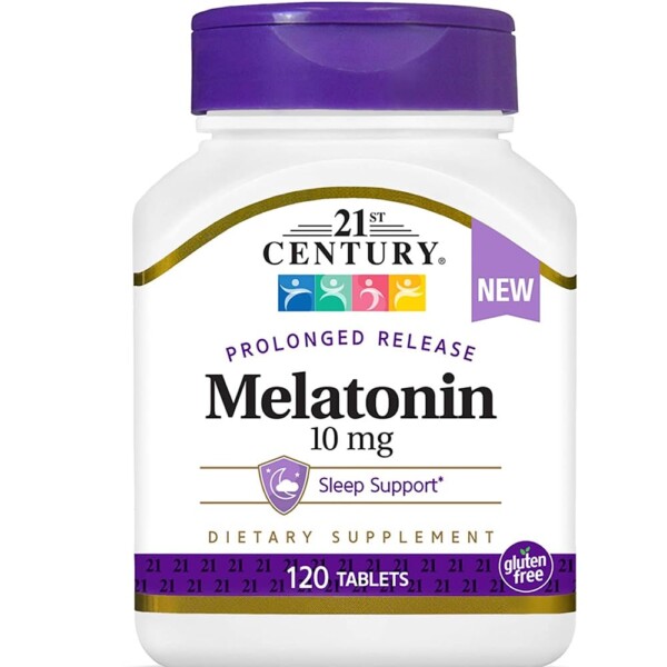 Melatonina del siglo XXI 10 mg Lanzamiento prolongado, 120 recuento