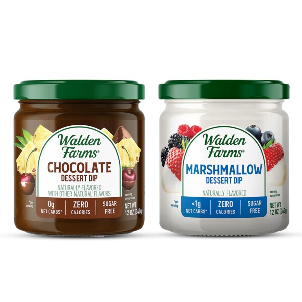 Dip de postres de Walden Farms (12 fl oz (paquete de 2), variedad de chocolate, malvavisco)