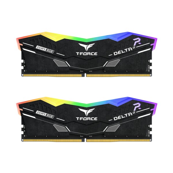 TeamGroup T-Force Delta Alpha RGB DDR5 RAM 32GB Kit (2x16GB) 6000MHz (PC5-48000) CL38 Intel XMP 3,0 y AMD Compatible de escritorio Módulo de memoria RAM RAM RAM FF7D532G6000HC38AdC01