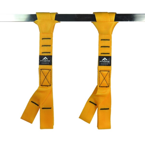 Fitáctico mejorado de 1 par de la agarre de bucles de águila para la pulgar del dedo la mano de la muñeca del antebrazo del brazo de fortalecimiento del brazo (amarillo)