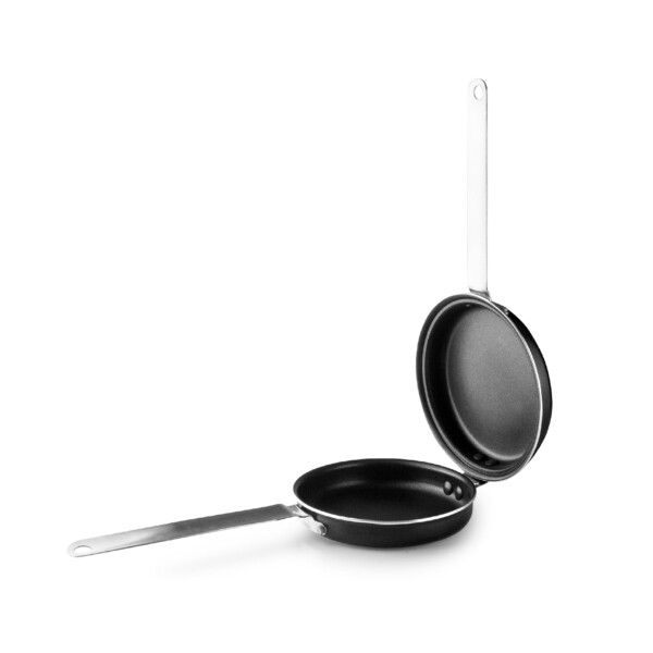 Ibili-I-chef mini sartén de tortilla de papa, 14 cm, aluminio, mango de acero inoxidable, antiadherente, adecuado para inducción, gris plateado