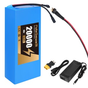 Batería Ebike de 48V de 48V Fotegle, 20AH, batería de litio de bicicleta eléctrica de 48 voltios, batería de bicicleta electrónica, motor de bicicleta eléctrica con cargador, por 250W -1000W, compatible con scooters y motocicletas, azul | Tuloimportas.com