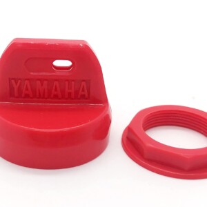 Instalación de instalación personalizada Tapa de cubierta del interruptor de goma de color rojo y tuerca de encendido compatible con Yamaha ATV 1991-2021 | Tuloimportas.com