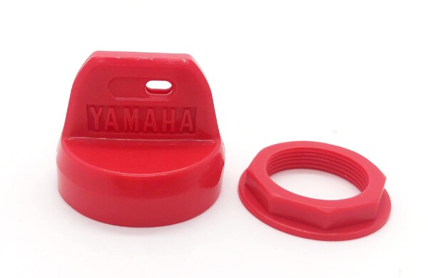 Instalación de instalación personalizada Tapa de cubierta del interruptor de goma de color rojo y tuerca de encendido compatible con Yamaha ATV 1991-2021