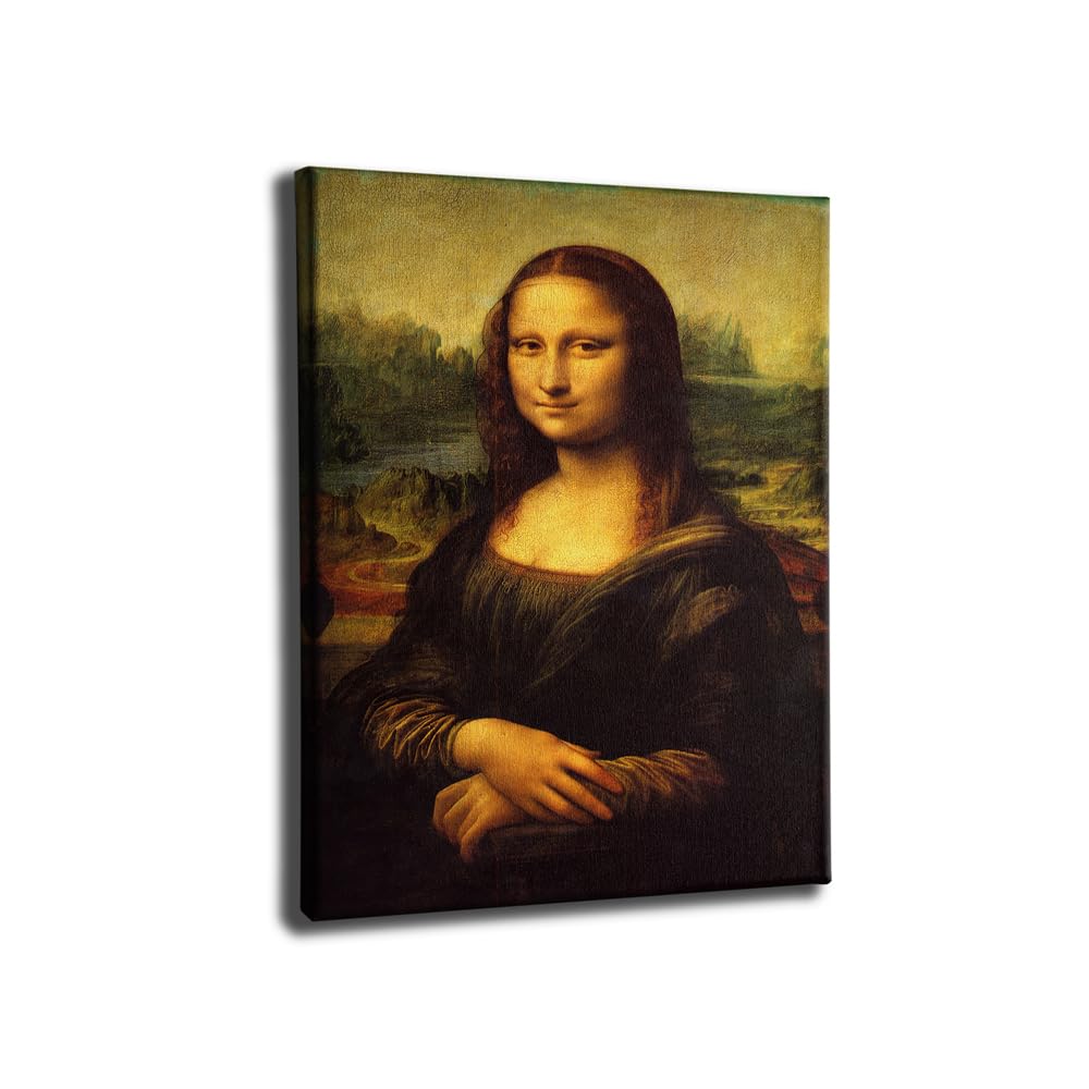 Ciyu Leonardo Davinci Mona Lisa Famosa pintura de arte de pared estampados Giclee Vintage Carteles para decoración de pared Sala de estar de la oficina del dormitorio en el hogar (Mona Lisa, 12x16 pulgadas)