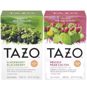 Tazo Foragers Té Blackberry de babla 16 Conde y té de té de cactus de té 16 con cuenta, bolsas de té de hierbas, sin cafeína, set | Tuloimportas.com
