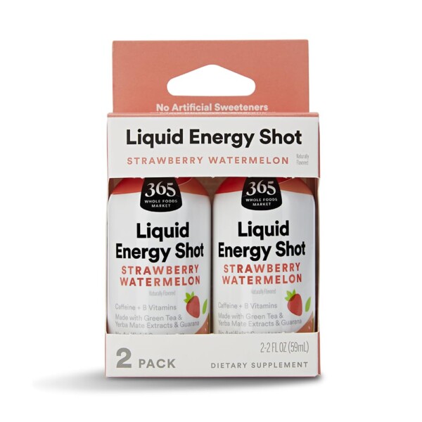 365 por Whole Foods Market, Energy Shot Duo Pack, Strawberry Sandermelon, 2 fl oz