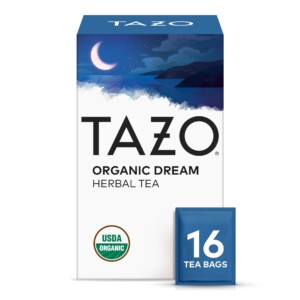 Bolsas de té de hierbas de ensueño orgánico de tazo, té a la hora de acostarse sin cafeína, manzanilla relajante y mezcla de lavanda, 16 bolsas de té totales | Tuloimportas.com
