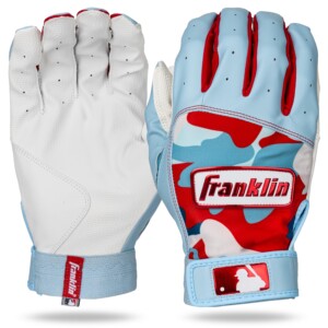 Guantes de bateo de Franklin Sports MLB - Guantes de béisbol de camuflaje Digitek + Guantes de bateo de softbol - Gear de béisbol de cuero premium - Adulto + pareja de jóvenes - blanco + C, camuflaje azul - adulto mediano adulto | Tuloimportas.com