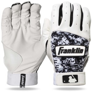 Guantes de bateo de béisbol de Franklin Sports MLB Digitek - Digi gris/blanco/negro - Medio adulto | Tuloimportas.com
