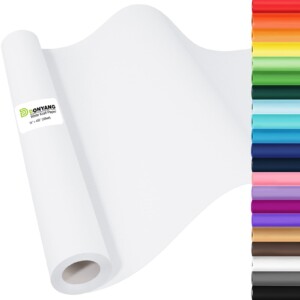 Papel de regalo blanco, papel para manualidades, rollo de papel kraft de 15 x 450, papel para tablones de anuncios, manualidades, envoltura de regalos, embalaje, pintura, dibujo, caballete, póster, gráfico, papel decorativo, suministros de arte para niños | Tuloimportas.com