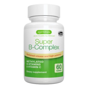 Igennus Super B Complex - Vitaminas B metiladas - Suplemento MTHFR de etiqueta limpia con metilfolato, B12, metilcobalamina, vegano, verificado en laboratorio, 60 comprimidos pequeños. | Tuloimportas.com