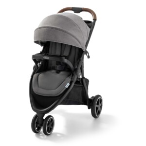 Cochecito de bebé Graco Outpace LX All Terrain de 3 ruedas, compatible con Cohen para sistema de viaje, asiento plegable con una sola mano, suspensión para un viaje cómodo, neumáticos de goma que nunca se desinflan. | Tuloimportas.com