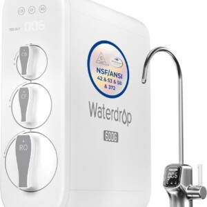 Waterdrop G3P600 Sistema de ósmosis inversa, filtro de agua de ósmosis inversa sin tanque de 8 etapas, certificado NSF/ANSI 42 y 53 y 58 y 372, sistema RO debajo del fregadero, 2:1 puro para drenaje, grifo LED inteligente 4 Waterdrop G3P600 Sistema de ósmosis inversa, filtro de agua de ósmosis inversa sin tanque de 8 etapas, certificado NSF/ANSI 42 y 53 y 58 y 372, sistema RO debajo del fregadero, 2:1 puro para drenaje, grifo LED inteligente | Tuloimportas.com