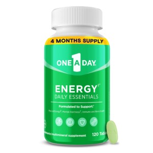 One A Day Energy Daily Essentials Multivitamínico, suplemento energético para favorecer el estado de alerta mental y la salud inmunitaria con vitaminas A, C, D, E, zinc y cafeína, 120 unidades 14 One A Day Energy Daily Essentials Multivitamínico, suplemento energético para favorecer el estado de alerta mental y la salud inmunitaria con vitaminas A, C, D, E, zinc y cafeína, 120 unidades | Tuloimportas.com