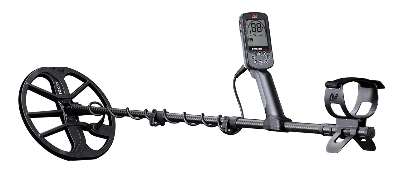 MINELAB Equinox 700 Detector de metales plegable multifrecuencia para adultos con bobina doble D impermeable EQX de 11