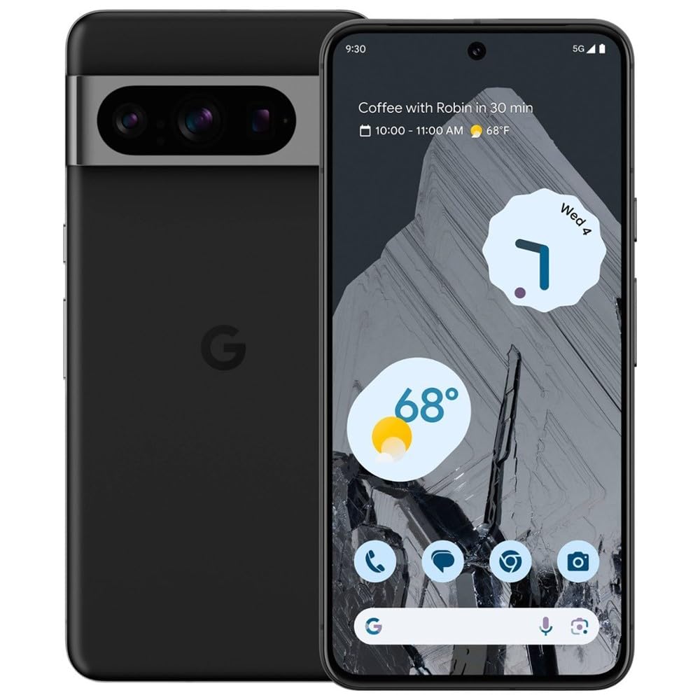 Google Pixel 8 Pro, 128 GB totalmente desbloqueado, negro (renovado)