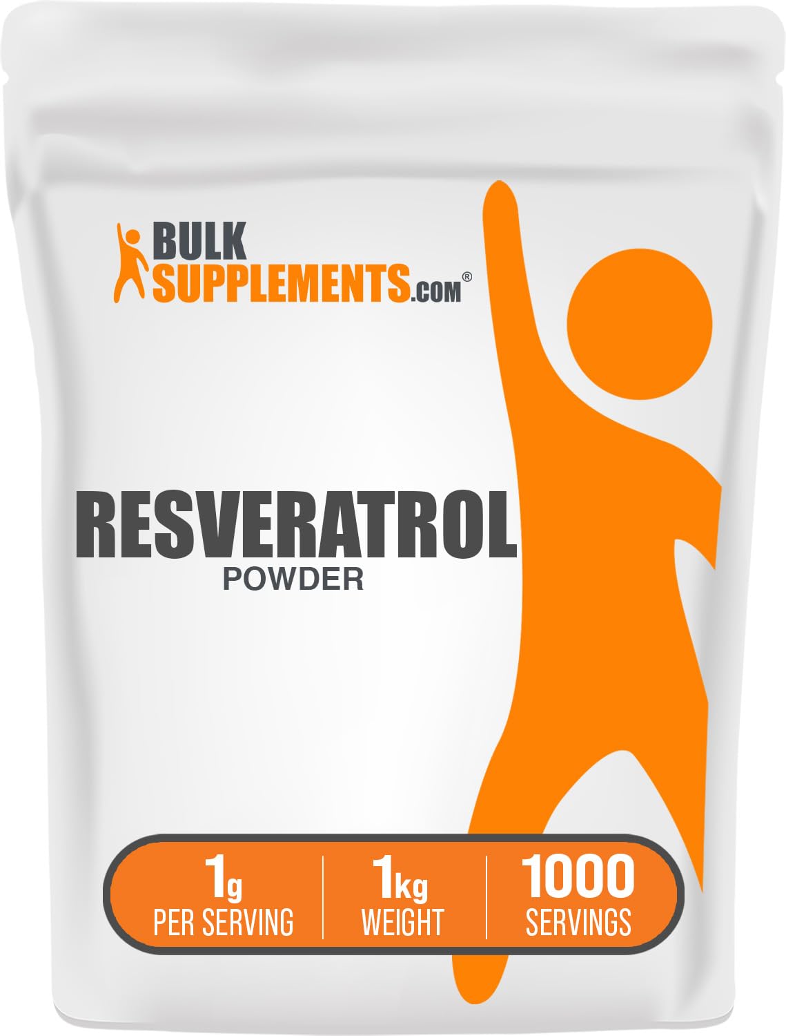 BulkSupplements,com Resveratrol en polvo - Suplemento de resveratrol, de Polygonum Cuspidatum - Antioxidante, sin gluten, 1 g por porción, 1 kg (2,2 lbs) (paquete de 1)