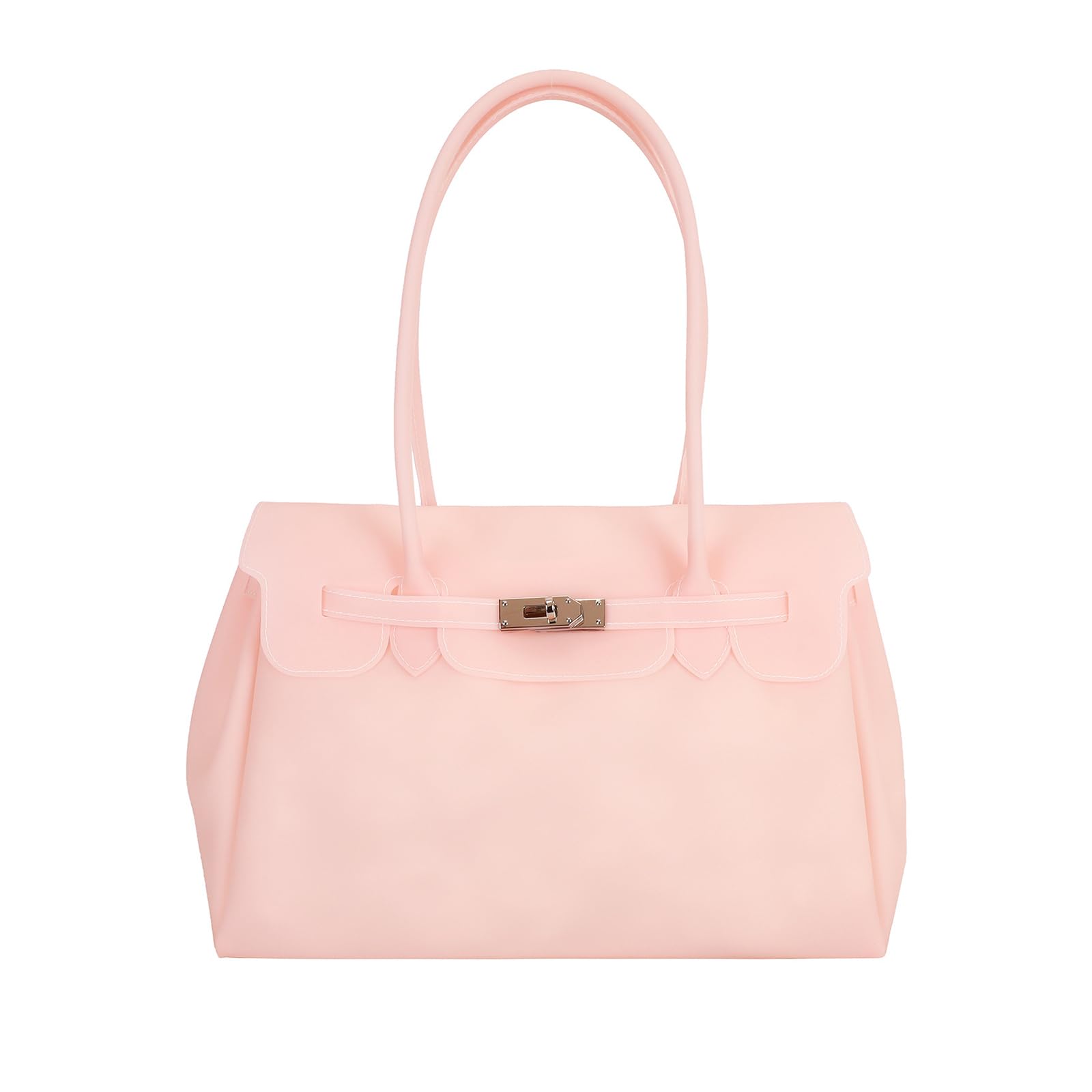 Bolso de mano vintage Y2K Jelly – Monederos de gelatina de PVC para mujeres para viajes y desplazamientos, diseño ligero y espacioso, estilo coreano imprescindible (rosa)