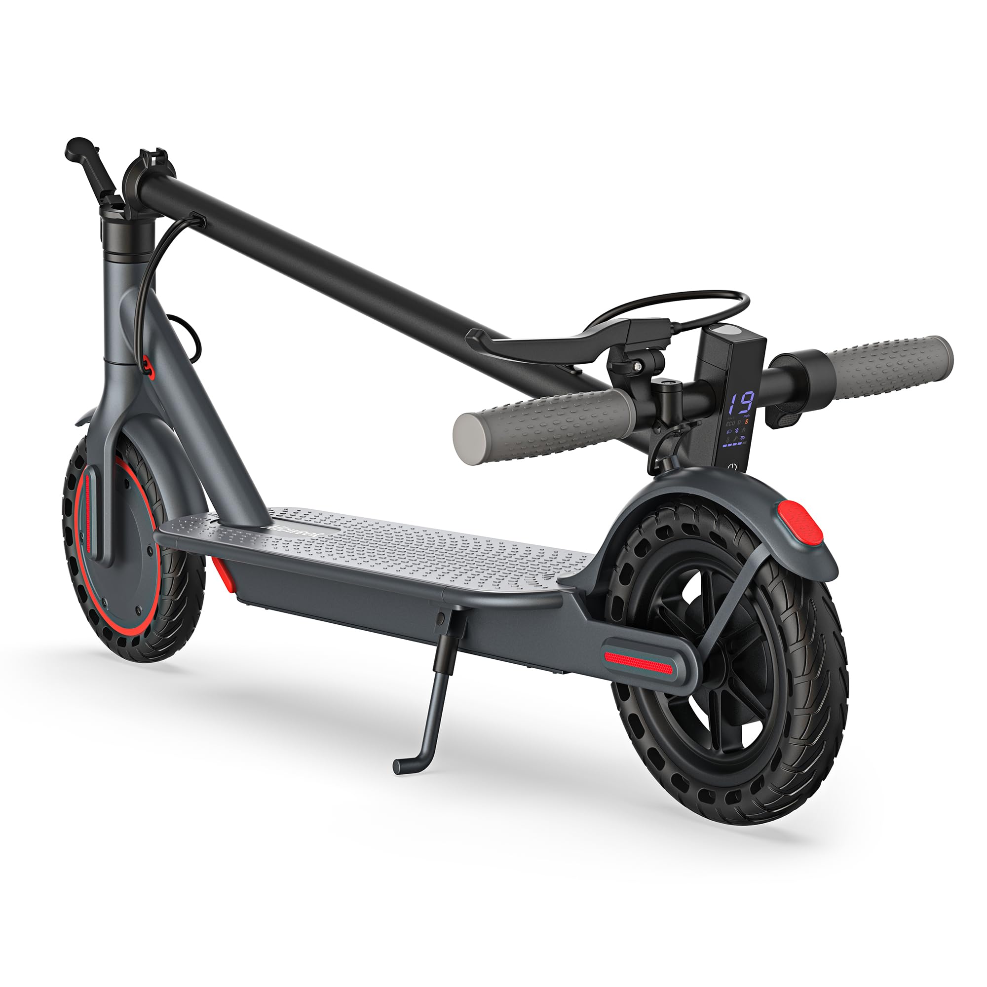 Patinete eléctrico para adultos, motor sin escobillas de 350 W, alcance de 19 MPH y 21 millas, patinete eléctrico plegable con control de aplicación, patinete portátil ligero para adultos