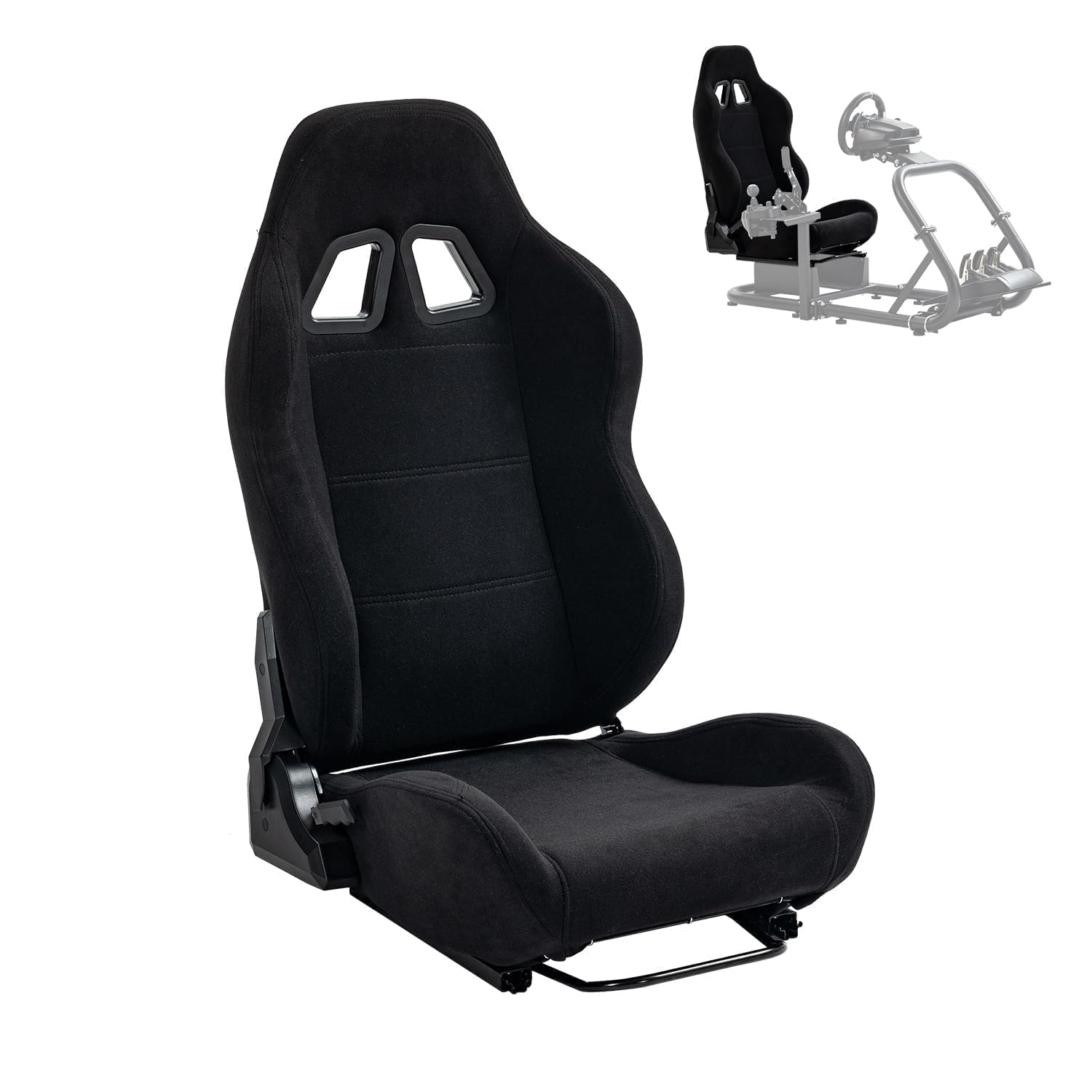 Asiento de carreras Supllueer con diapositivas de doble bloqueo Asiento de juego transpirable