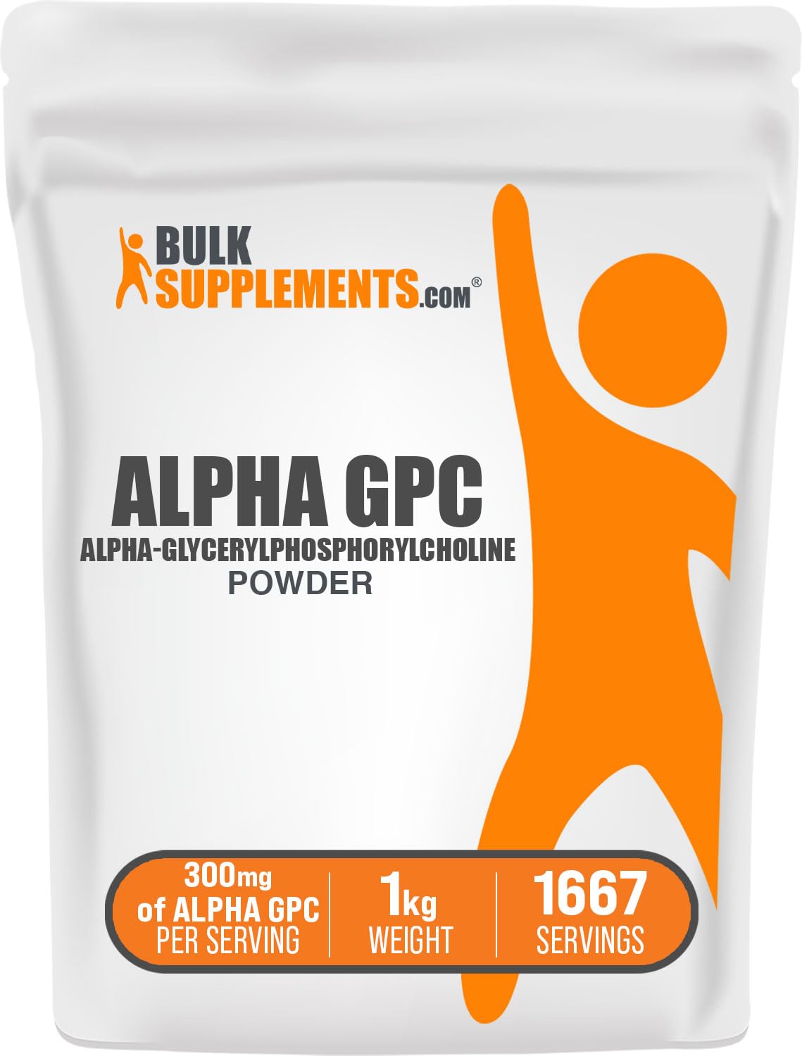 BulkSupplements,com Alpha GPC en polvo - Suplementos de colina, Alpha GPC 300 mg - Suplementos de acetilcolina, sin sabor y sin gluten, 600 mg por porción, 5 kg (11 lbs) (paquete de 5)