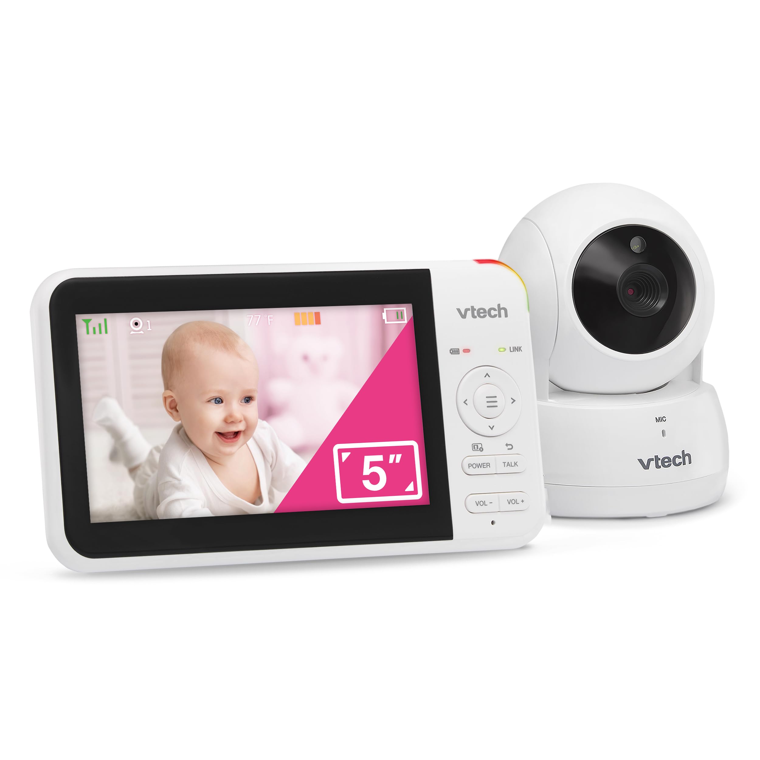 VTech Baby Monitor sin WiFi, pantalla de 5