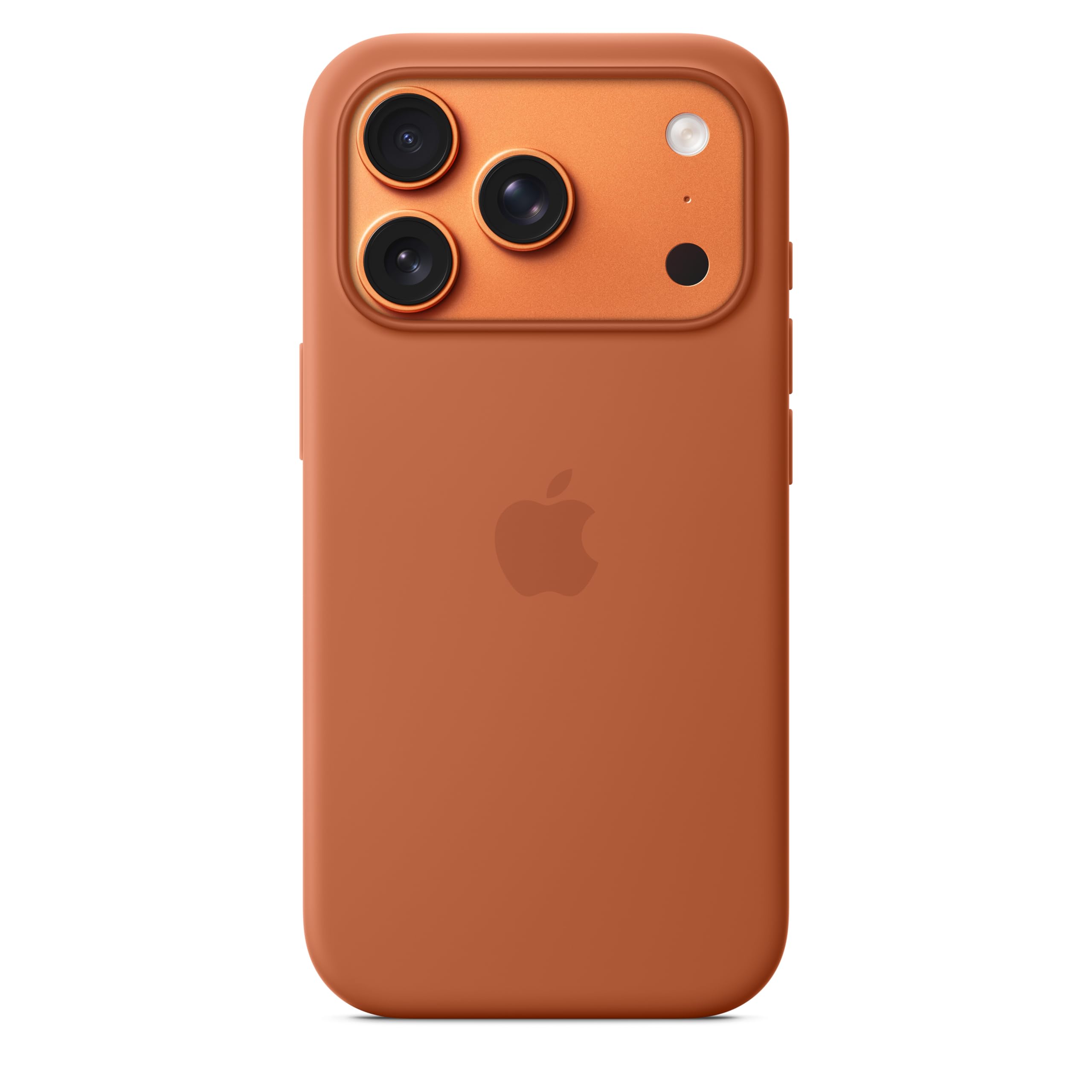 Funda de silicona Apple iPhone 17 Pro con MagSafe y control de cámara: funda ligera para teléfono, compatible con carga inalámbrica, acabado mate suave; Terracota