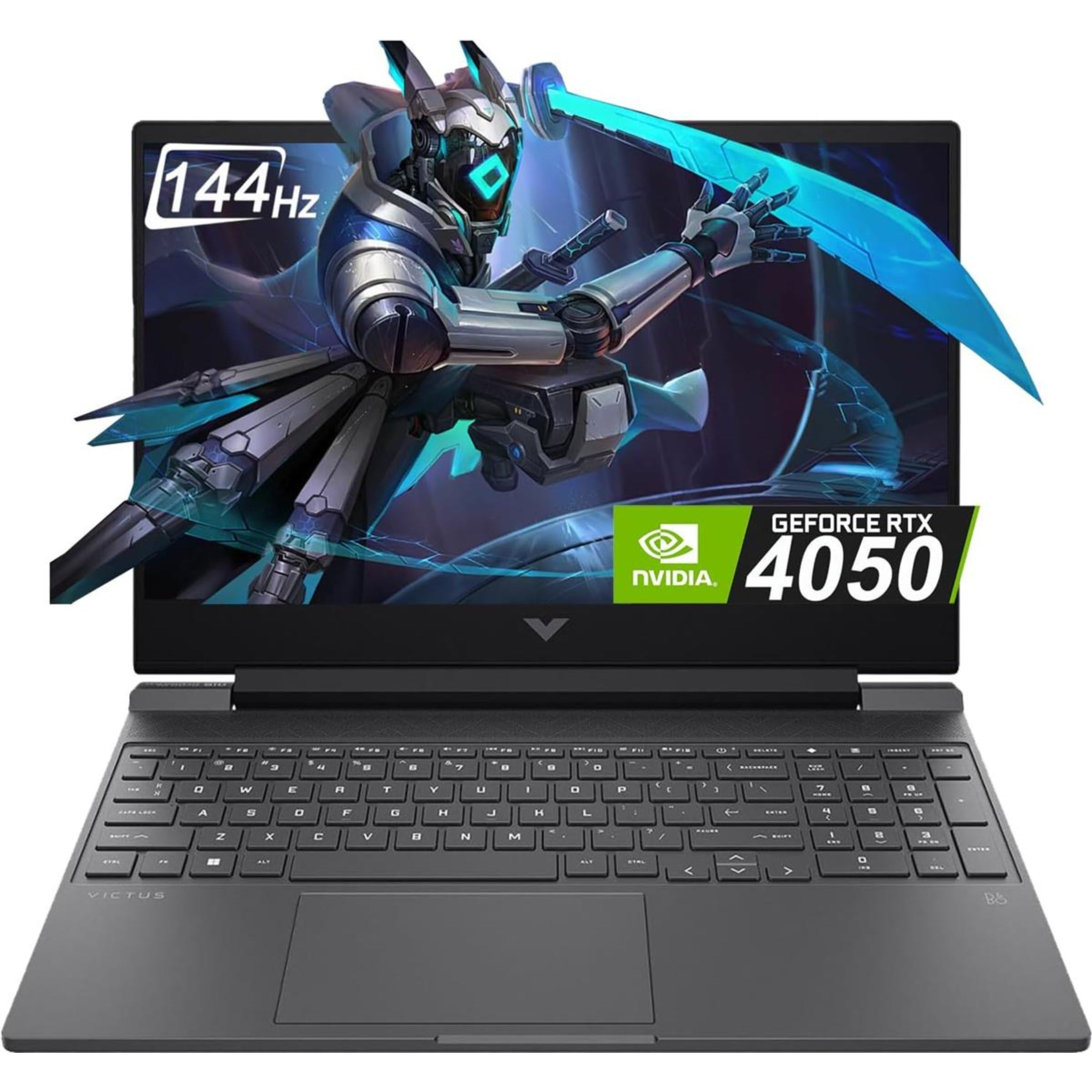 HP Victus Portátil para juegos de 15,6 pulgadas FHD 144Hz Intel Core i5-13420H NVIDIA GeForce RTX 4050 6GB - 16GB DDR4 512GB SSD Mica Silver (2024)