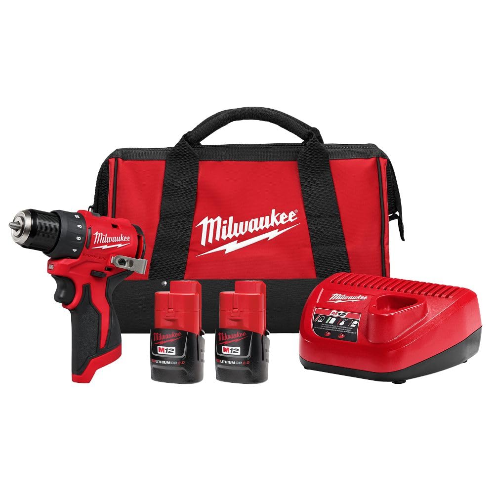Milwaukee Electric - M12 SUBCOMPACT BRUSHLESS 3/8 INCH Drill/Driver KIT