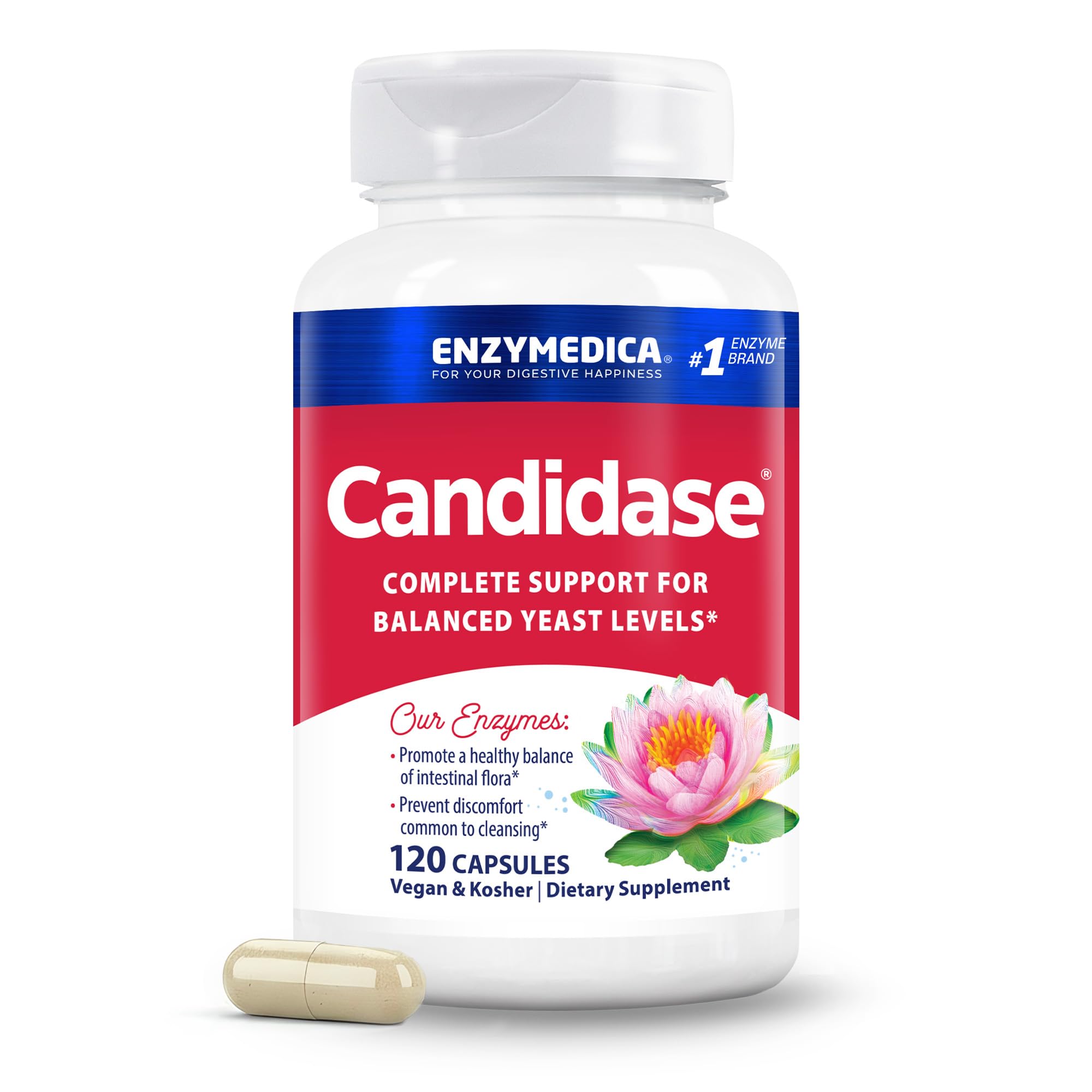 Enzymedica Candidase - Enzymes for Men & Women - 120 Count